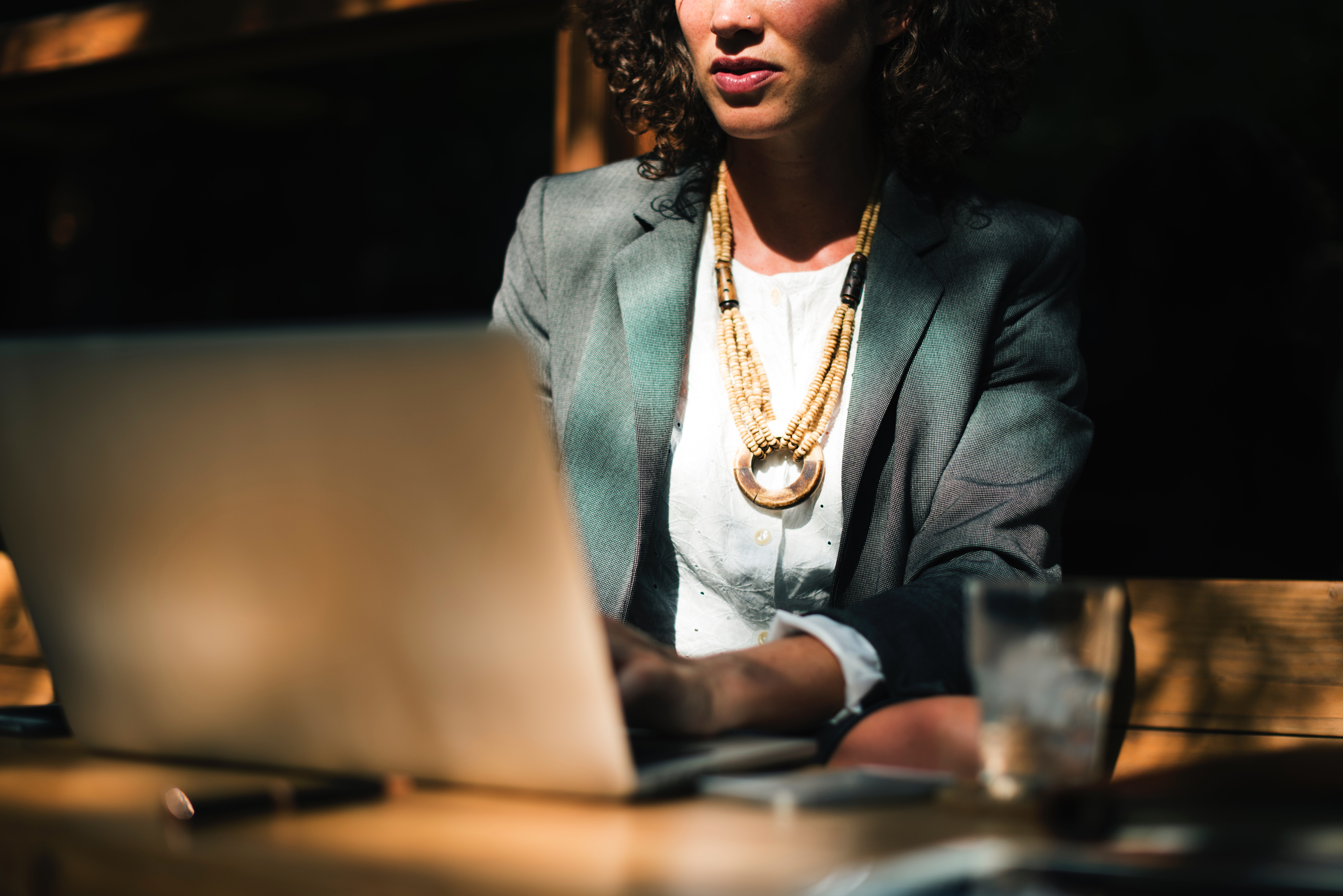 Woman on computer